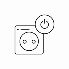 Poster - Electric socket power outlet icon vector sign