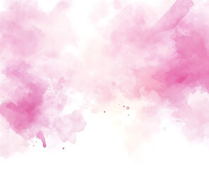 Poster - Pink watercolor background, white space in the center of the canvas, soft pink tones, subtle brush strokes, pastel color palette.