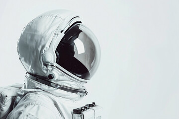 Poster - Cosmonaut in a protective spacesuit made generative AI technology