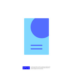Poster - Abstract Graphic Icon Representing Educational Science Document with Blue Circle and Modern Design Elements