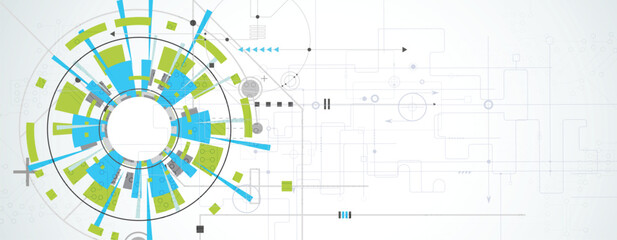 Poster - abstract structure  circuit board  technology