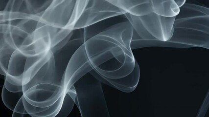 Poster - translucent smoke swirls against dark background, creating ethereal and calming atmosphere with deli
