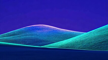 Poster - Vibrant desert dunes illuminated by twilight hues creating a stunning landscape in the serene evening sky Generative AI