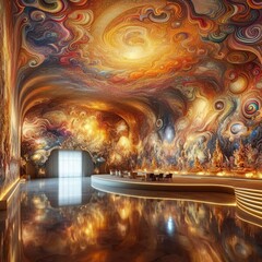 Wall Mural - light are shone on the