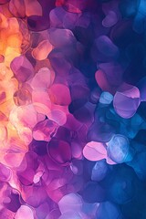 Poster - Abstract painting with colorful ink flowing and mixing together