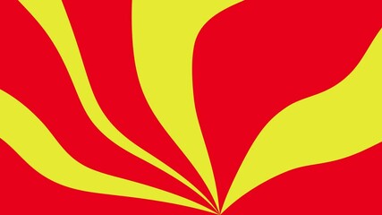 Aufkleber - Abstract design featuring vibrant red and yellow rays radiating from the center, creating a dynamic visual effect