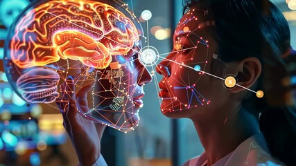 Poster - Exploring the connection between human emotion and artificial intelligence in a futuristic setting Generative AI