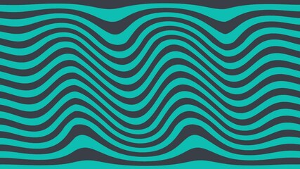 Aufkleber - Abstract wavy pattern in vibrant teal and dark tones creating a dynamic visual effect