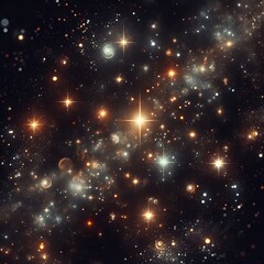 Wall Mural - specks and shimmering in darkness