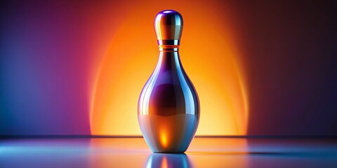 Poster - Sleek Abstract Bowling Pin: Graphic Design Element for Competition