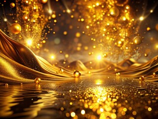 Poster - Opulent Gold Abstract Texture: Luxury Background Image for Design