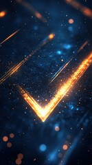 Fototapete - Dynamic lines of glowing light create an abstract artwork in vibrant blue and orange tones