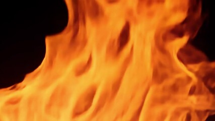 Poster - Vibrant Flames Dance in Orange and Yellow Hues, Creating Captivating Display of Heat and Energy, Evoking Warmth and Intensity in Mesmerizing Fire Glow.