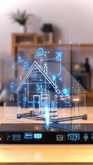 Poster - showcasing a futuristic smart home system with advanced technology and innovation