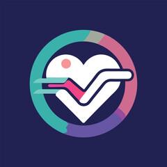 Poster - active minimalist logo representing a fitness tracking application designed to motivate users in the