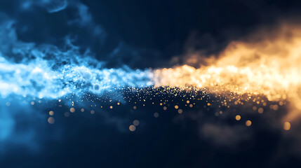 Poster - Dynamic energy contrast abstract background light and dark elements digital artwork conceptual perspective