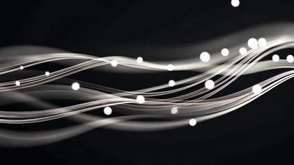 Aufkleber - Captivating light trails and shimmering accents in a dark atmosphere create mesmerizing patterns of movement and energy Generative AI