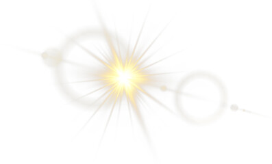 Wall Mural - PNG sparkle effect in stadium spotlight with light abstract background beam and bokeh. Bright burst design for disco explosion festive flare flash futuristic glare glitter glow glowing yellow	
