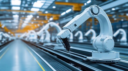 Poster - A smart factory integrating robotics for seamless efficiency and reliability.