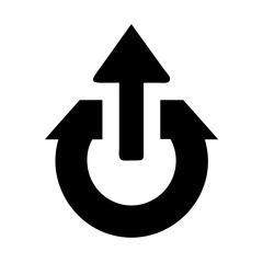 Poster - power button icon restart arrow symbol vector illustration startup concept design graphic art