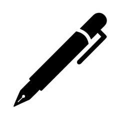 Poster - Black fountain pen illustration for writing calligraphy drawing and artistic design projects vector graphic image