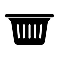 Poster - Laundry basket vector icon illustration for washing clothes and home organization and storage solution