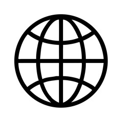 Poster - Globe icon vector illustration world map symbol for web design and mobile apps graphic element