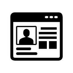 Poster - Profile page user interface design template for website and application development icon vector