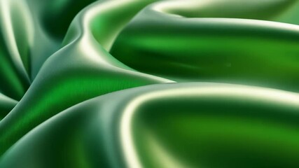 Poster - Discover the mesmerizing dance of emerald silk under soft lighting with enchanting textures and subtle shadows Generative AI