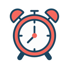 Poster - Alarm clock vector illustration for wake up time and morning reminder icon graphic design asset