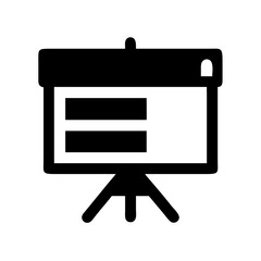 Poster - Presentation board icon vector, business meeting presentation, conference screen display, office equipment