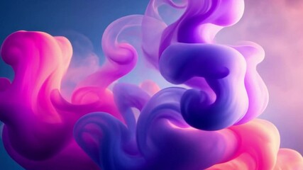 Poster - Colorful smoke patterns swirl in the air creating an ethereal atmosphere with 4K clarity