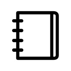 Poster - Notebook icon vector illustration for school office and personal organizer planner design simple line