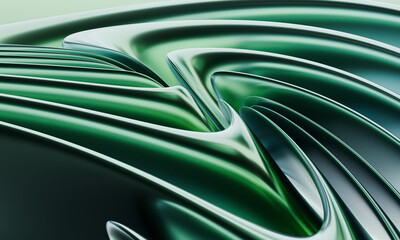 Poster - abstract background with green lines