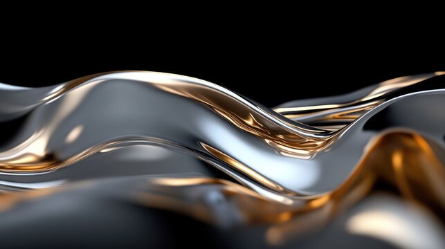 Fluid metallic waves in dark background