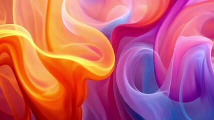 Poster - Vibrant swirling smoke in an abstract display of colors creating a mesmerizing effect