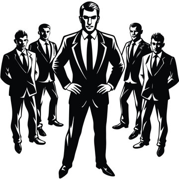 Silhouette of people in different poses