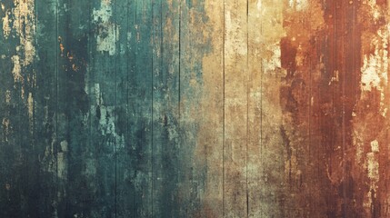 Poster - Two tone grunge textured background showing wood grain with copy space