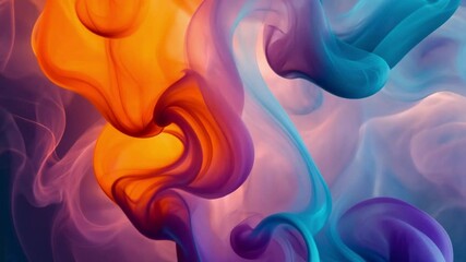 Fototapete - Vibrant swirling smoke in rich colors creating an abstract atmosphere for creative projects