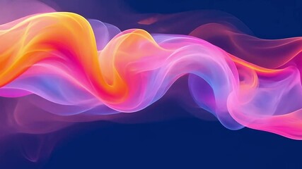 Fototapete - Colorful abstract smoke waves flowing in vibrant patterns during a digital art creation