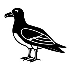 Poster - An artistic silhouette of a seabird. the elegant form, clean lines, and monochromatic aesthetic create a timeless symbol of nature's elegance.