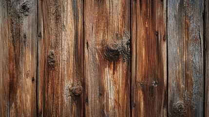 Poster - Rustic wooden fence showing the effects of weathering