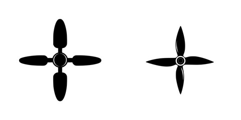 Poster - icon set featuring drone propeller designs for digital applications and creative projects