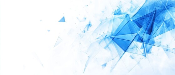 Poster - blue crystal abstract background
