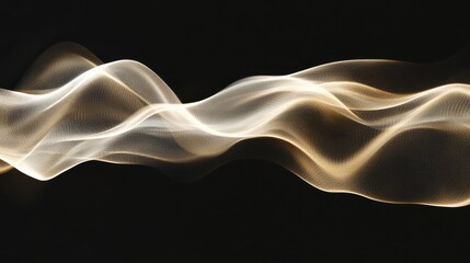 Poster - Glowing beige wave abstract background