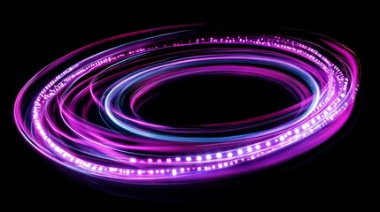 Poster - Abstract Purple Pink Blue Neon Light Swirls Dynamic Energy Futuristic Technology Background Design Modern Artistic Graphic Circular Glowing Lines Elegant Vivid Color Spiral Dark Whirl Speed Power     