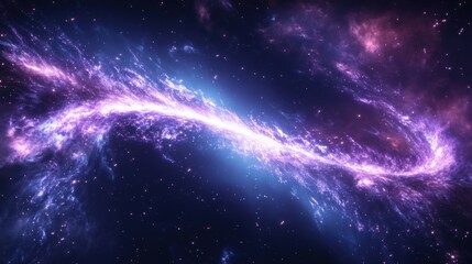 Wall Mural - A Vibrant Nebula Spans Across the Dark and Starlit Cosmos