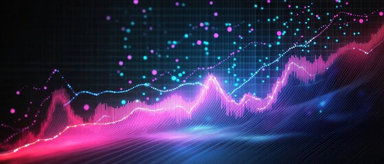 Poster - Neon growth graph