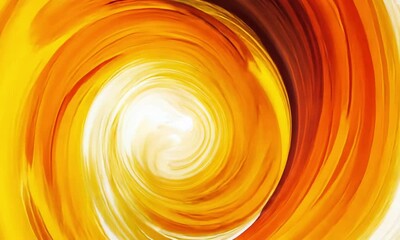 Poster - Fiery orange and yellow glowing rings with golden light texture made with Generative AI technology