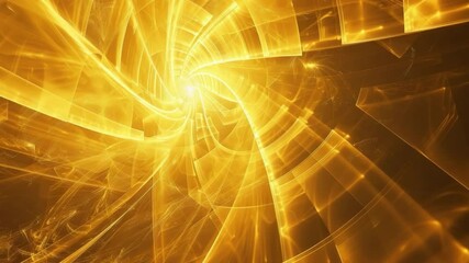 Poster - Abstract Golden Swirl Pattern with Radiant Light Effects and Dynamic Texture for Creative Design Projects